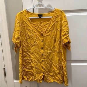 Zara Mustard Button-Down Women's Shirt